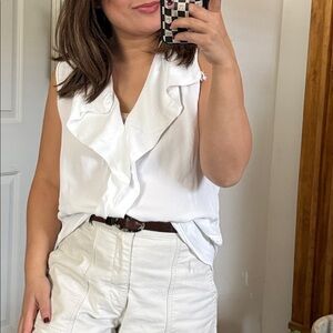 Reiss Draped Keeley Sleeveless Top. Size 8